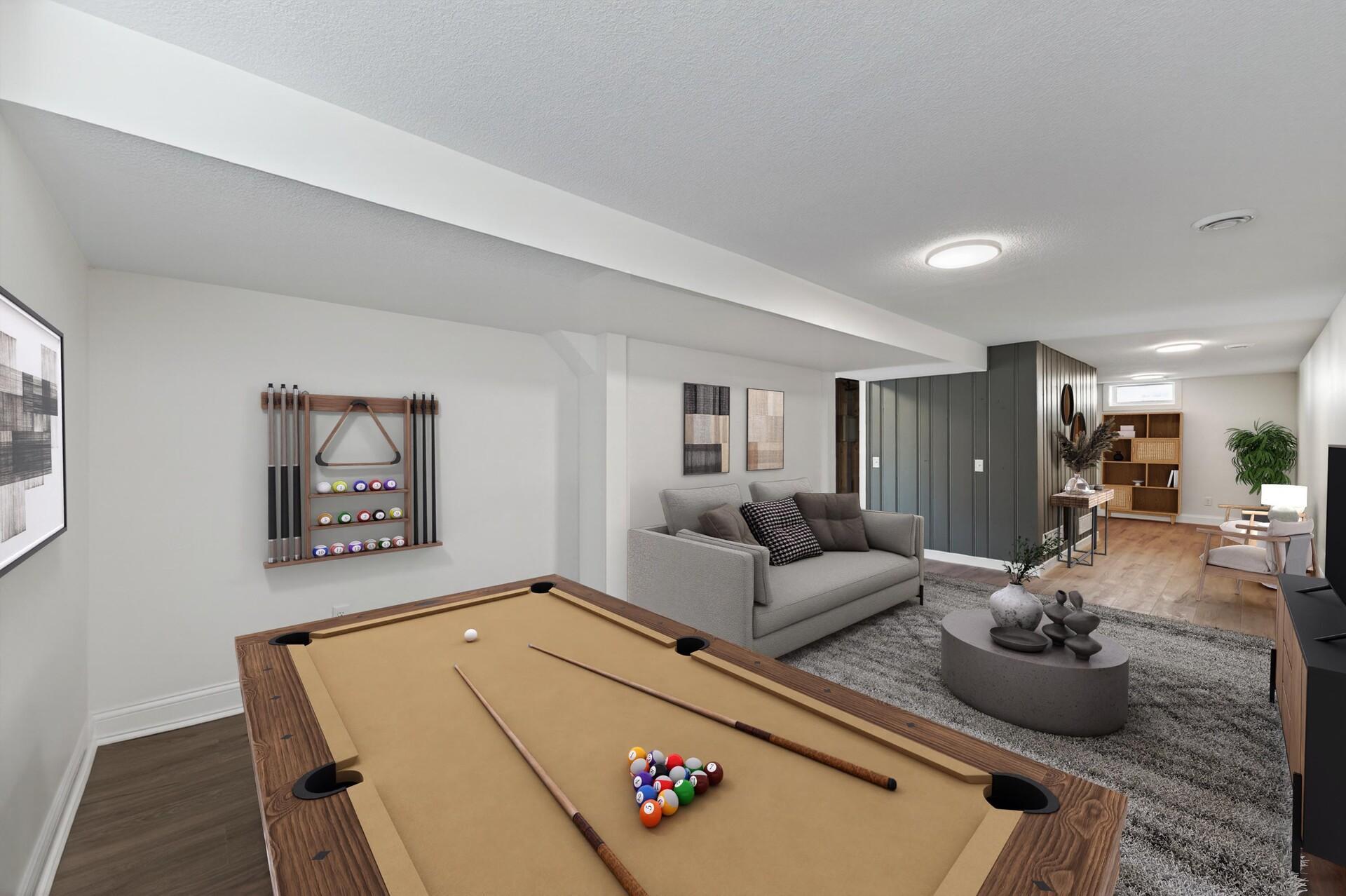 Family room - virtually staged