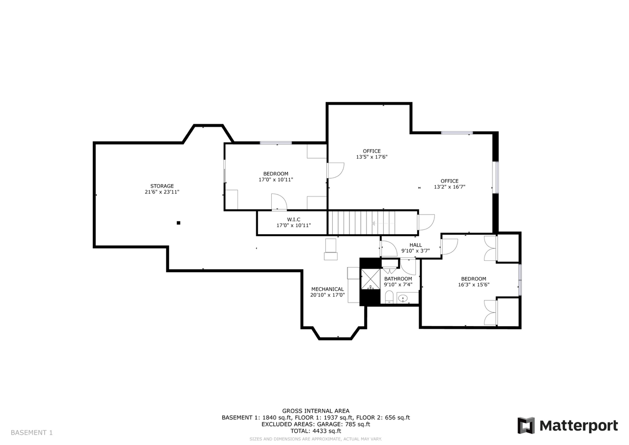 Basement floor plan