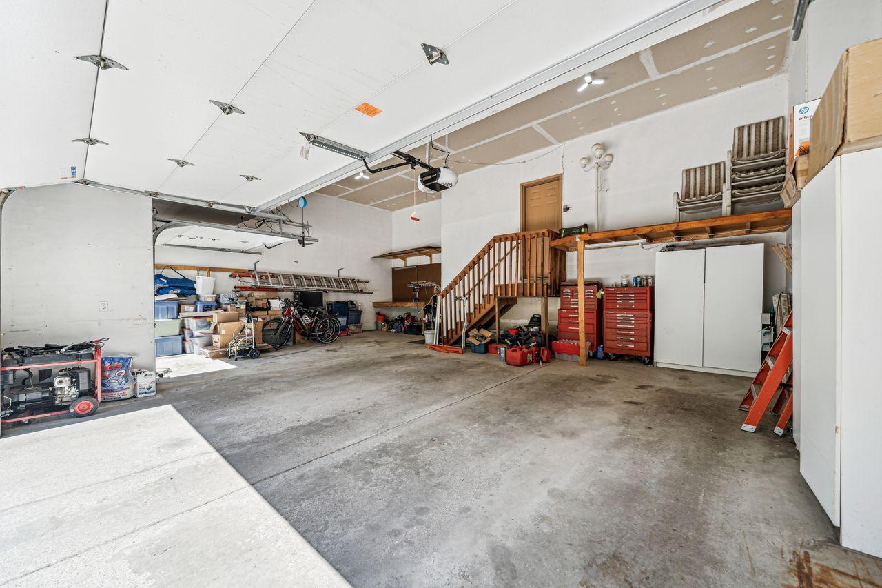 Spacious three car garage
