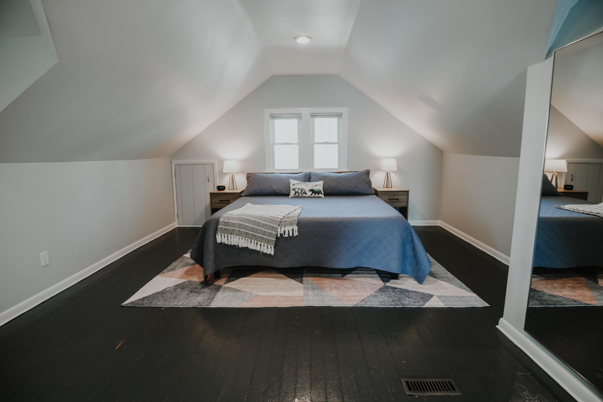 Newer upper level master suite.