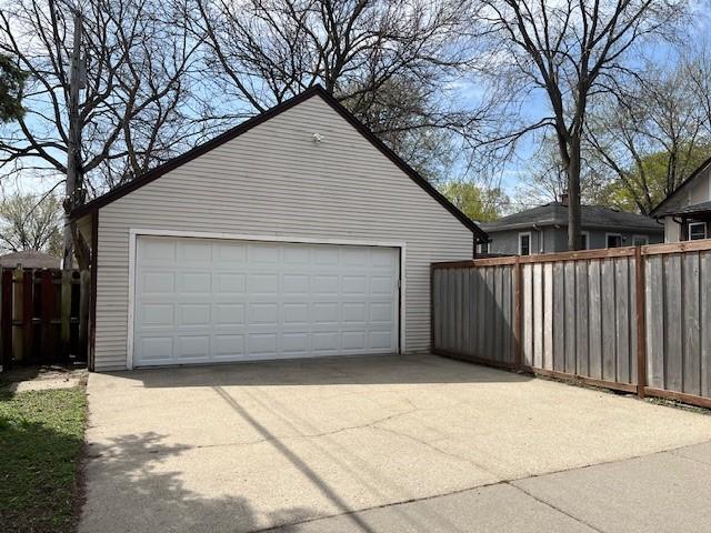 Newer oversized (24 x 25) double garage.