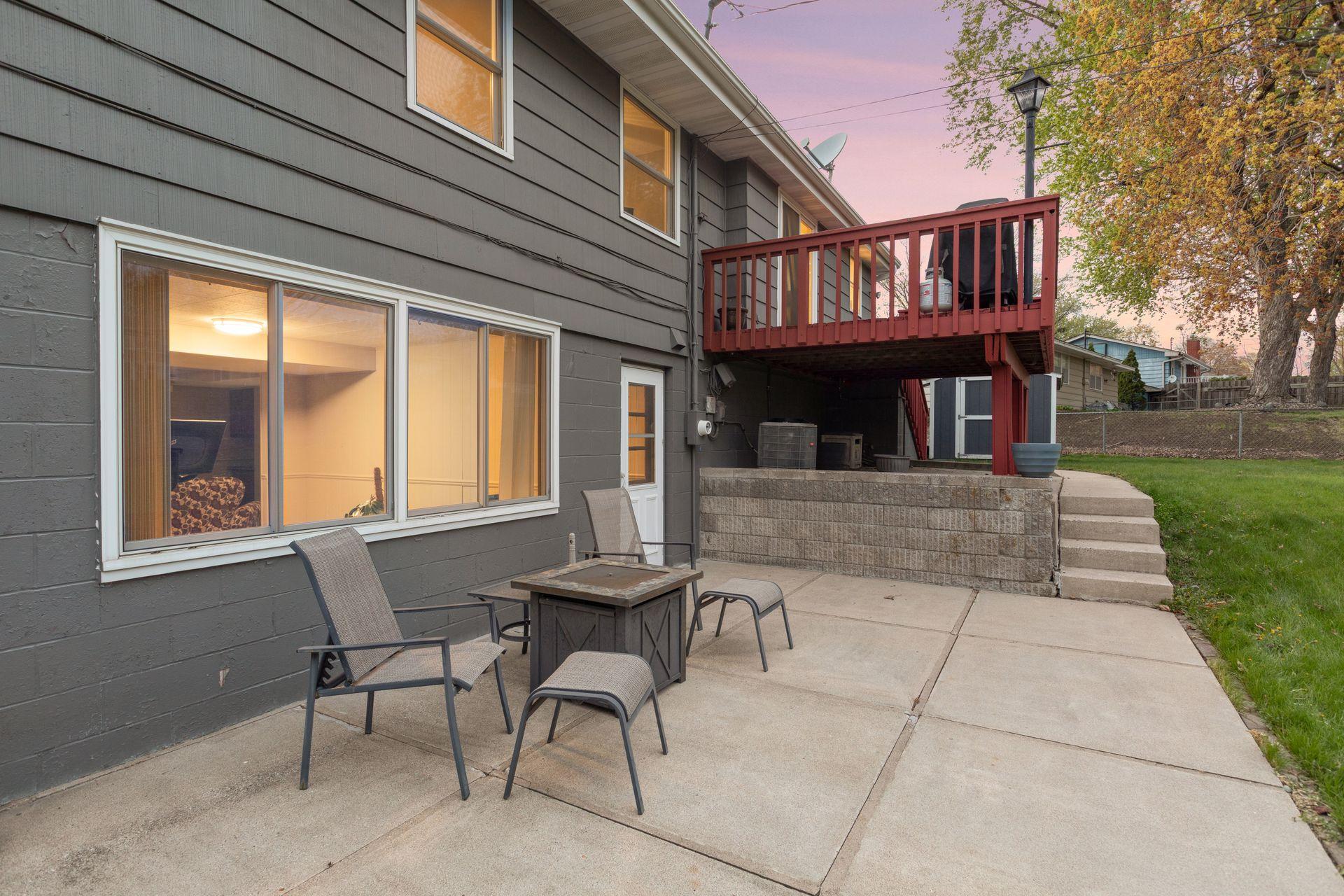 Backyard Patio from walk out basement