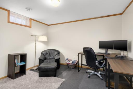 Lower level flex space. Could be an office or add an egress for an additional bedroom.
