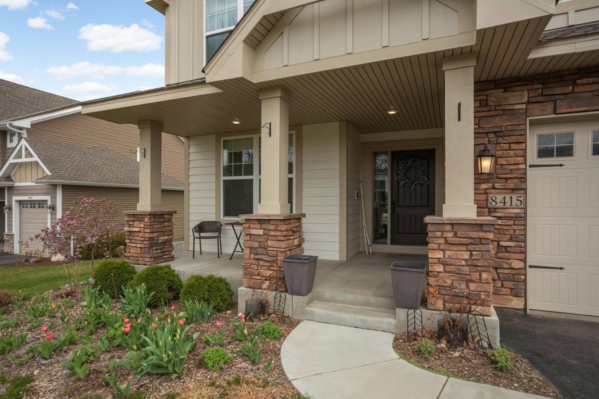 Enjoy coffee on the covered front porch!