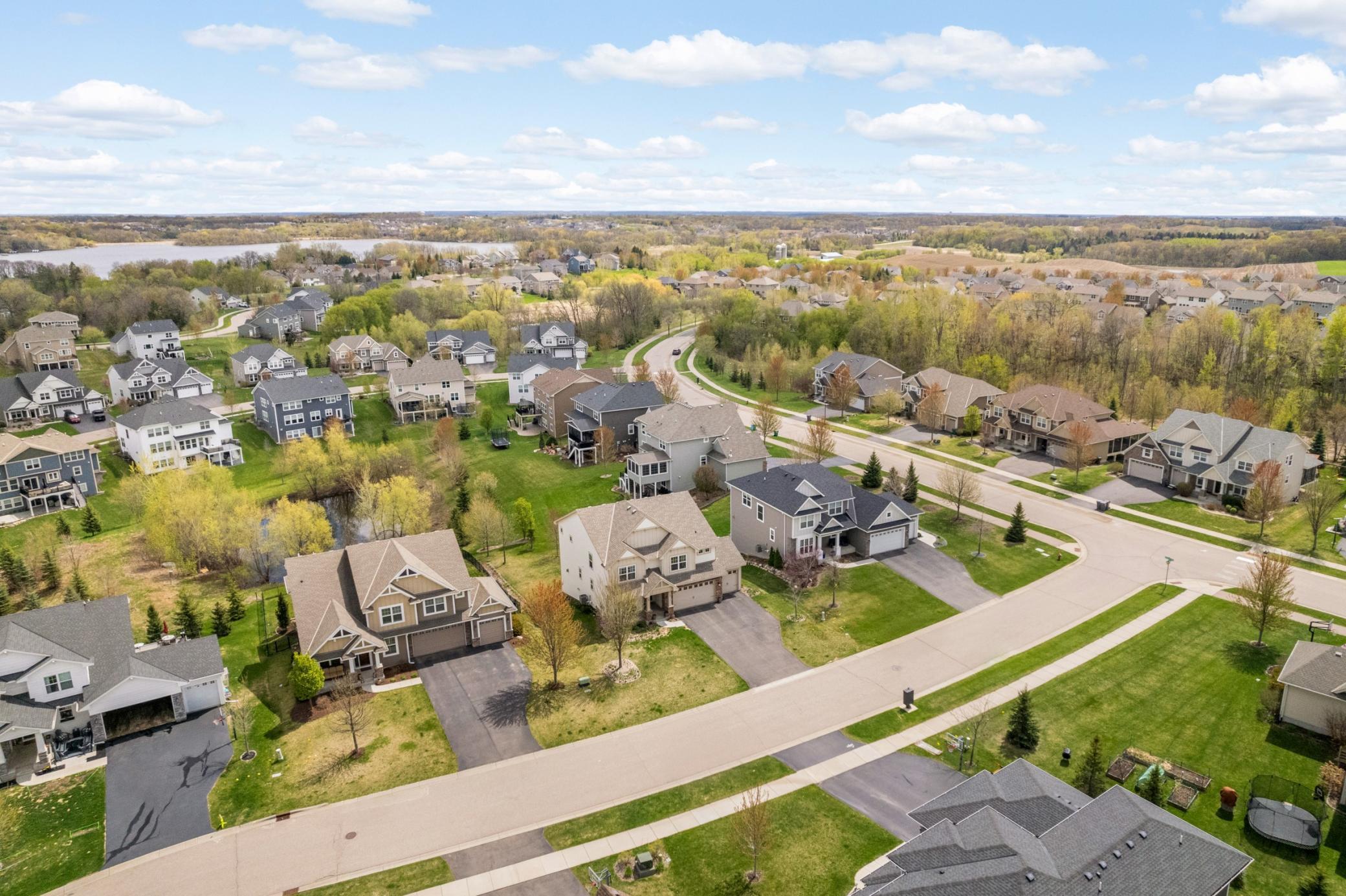 Aerial view of the neighborhood.
