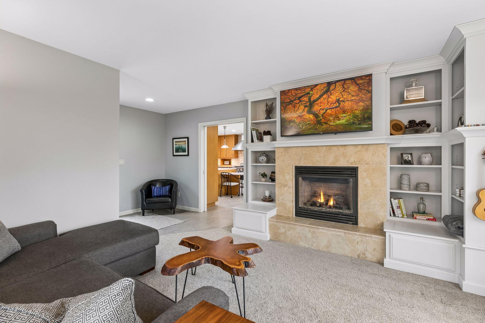 This view of the living room emphasizes its natural flow into the kitchen, supporting both comfortable living and effortless gathering.