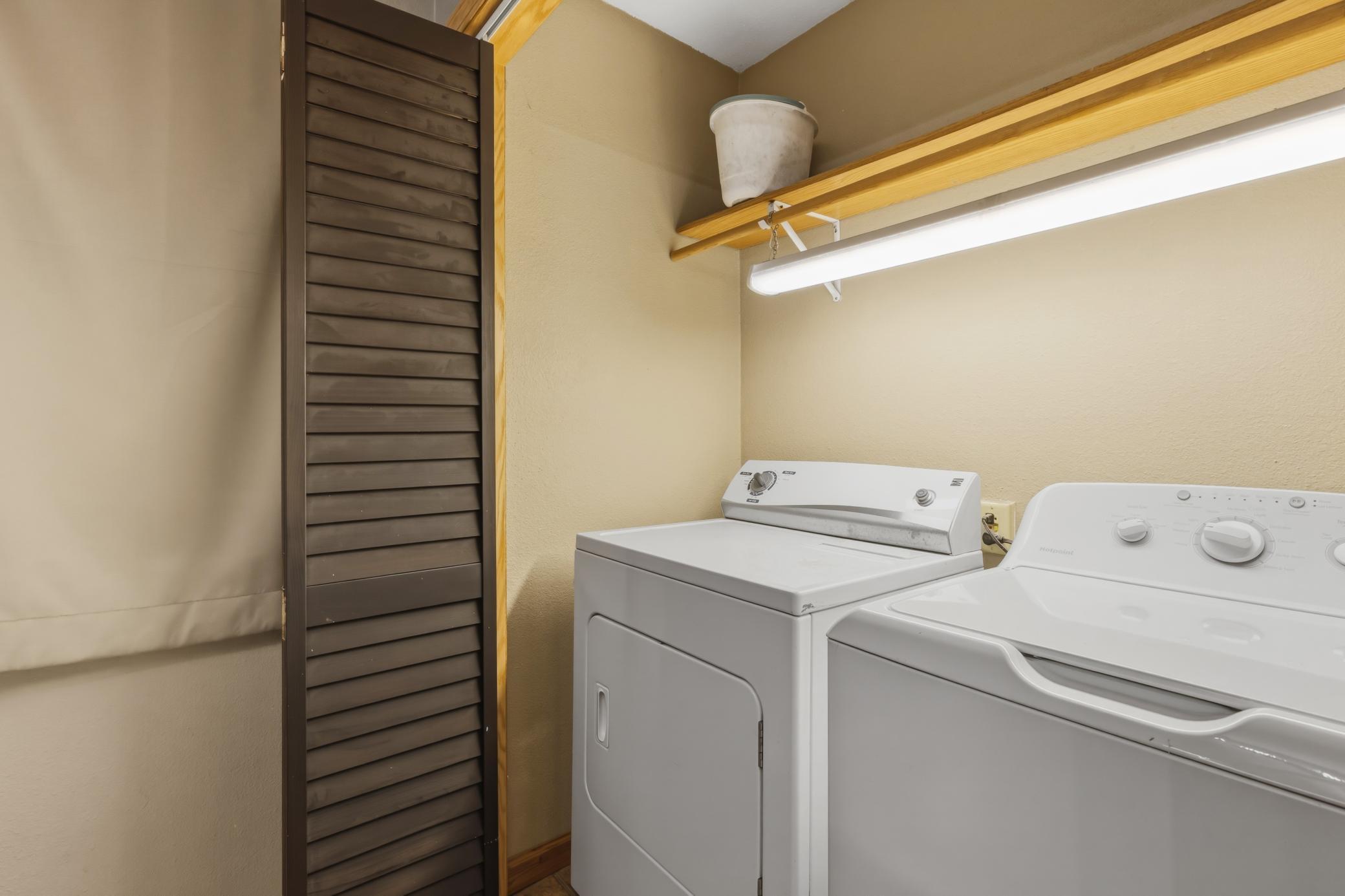 The laundry is conveniently located in the full bathroom on the main level