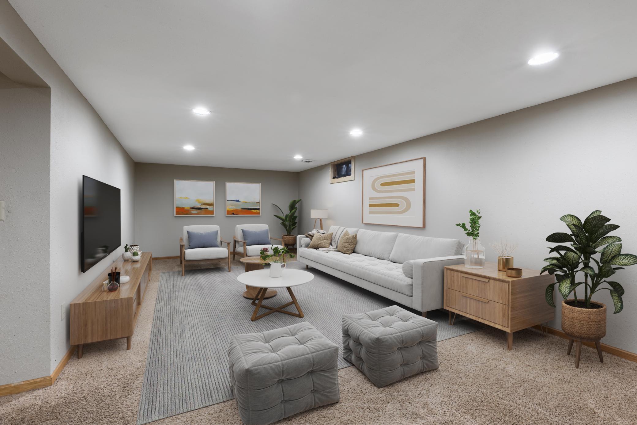 Family room - This photo has been virtually staged