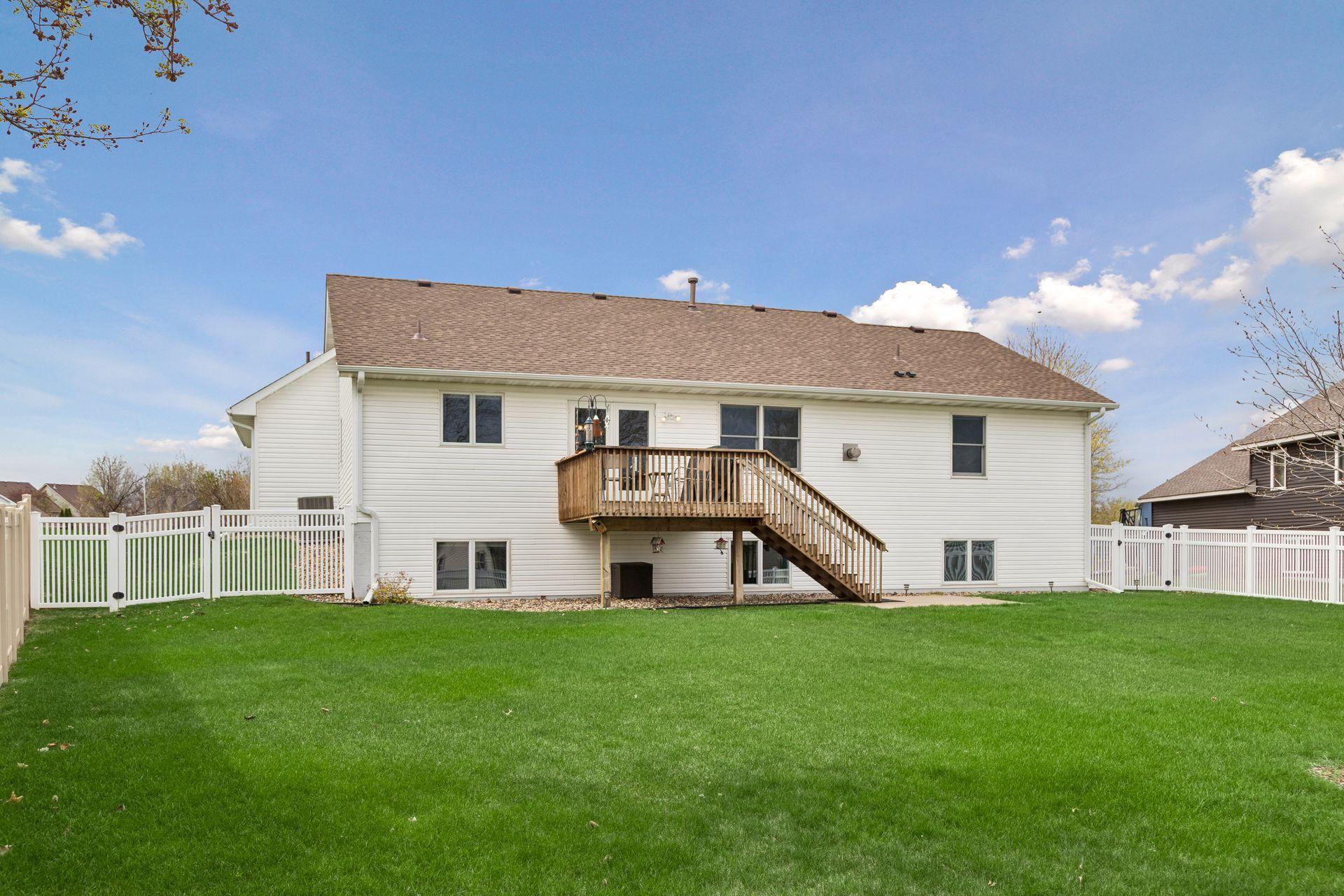 Fully fenced in backyard