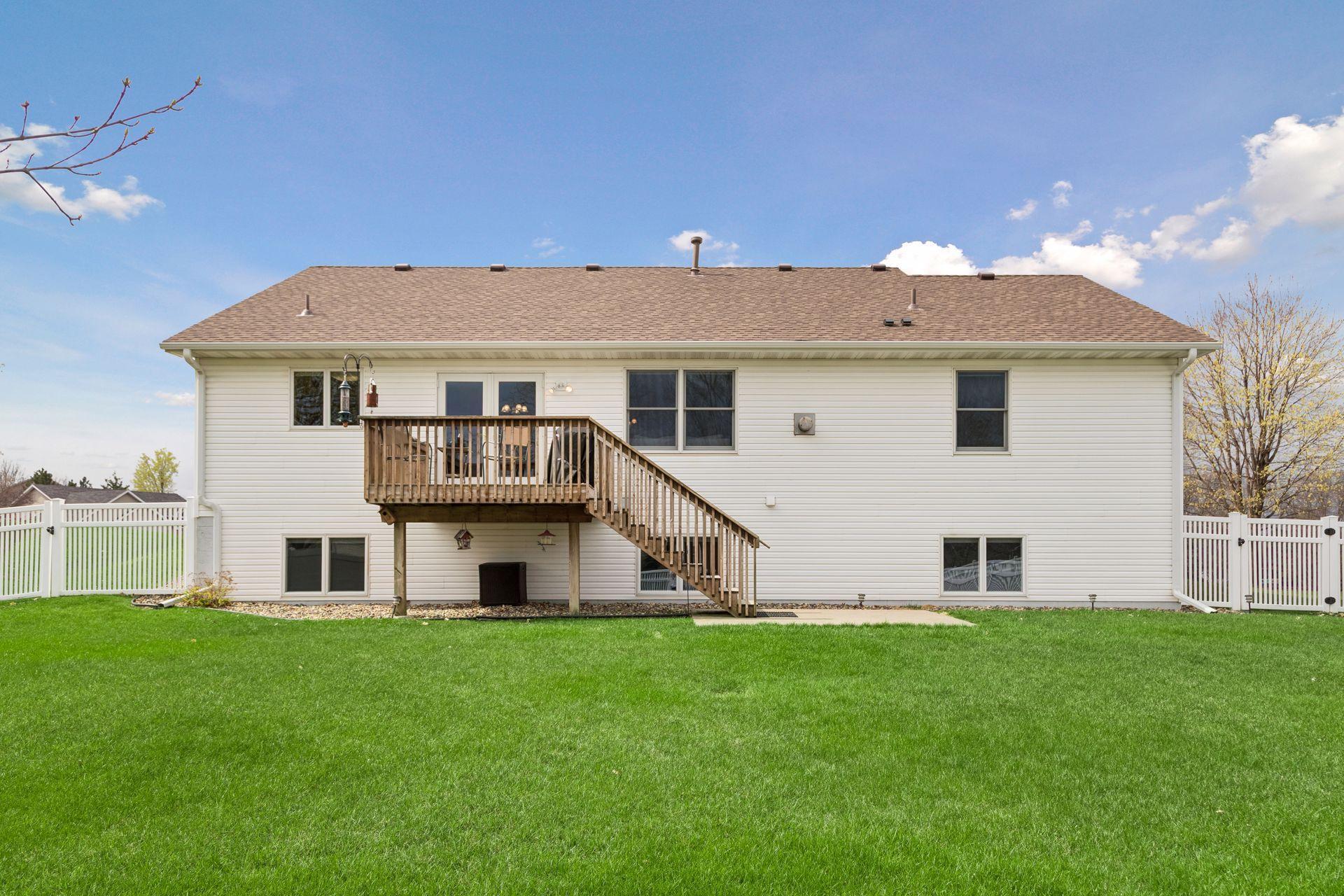 Fully fenced in backyard