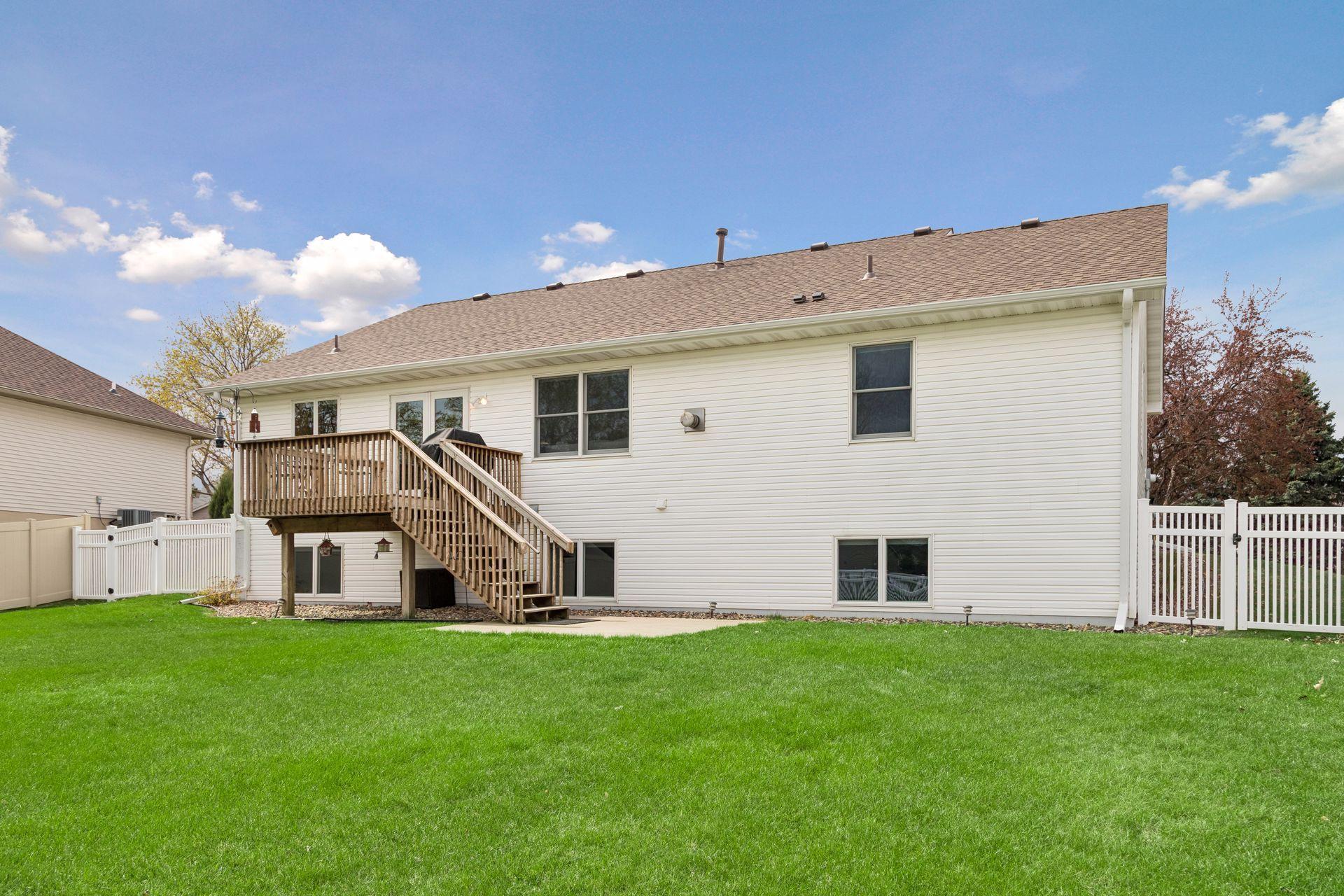 Fully fenced in backyard