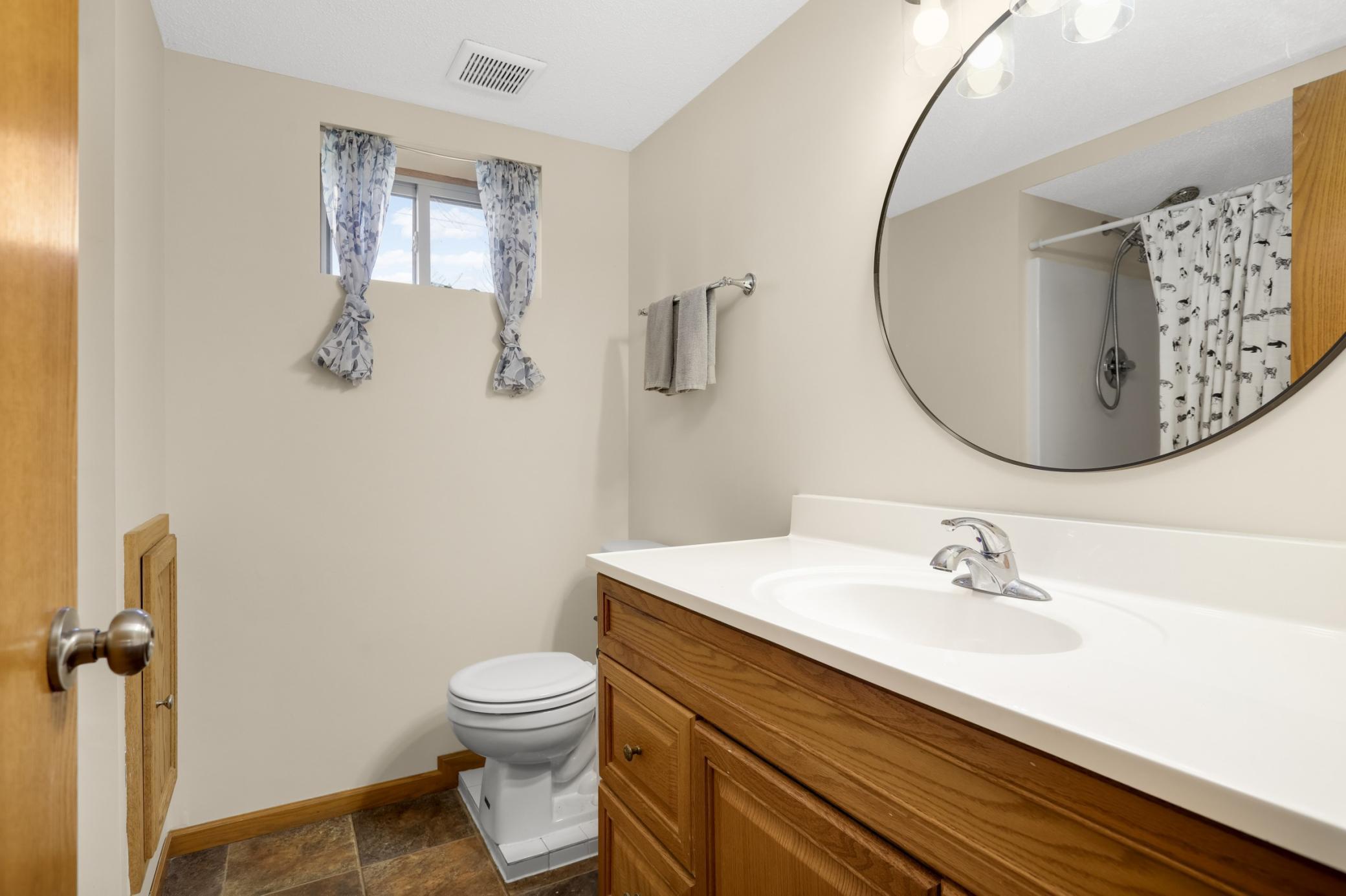 Lower level 3/4 bathroom.