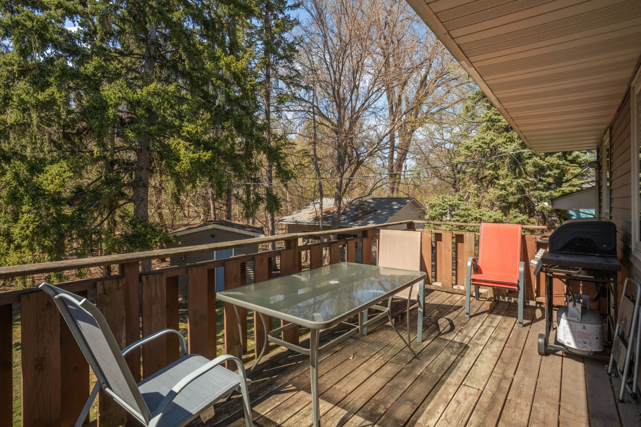 Deck is great for entertaining.