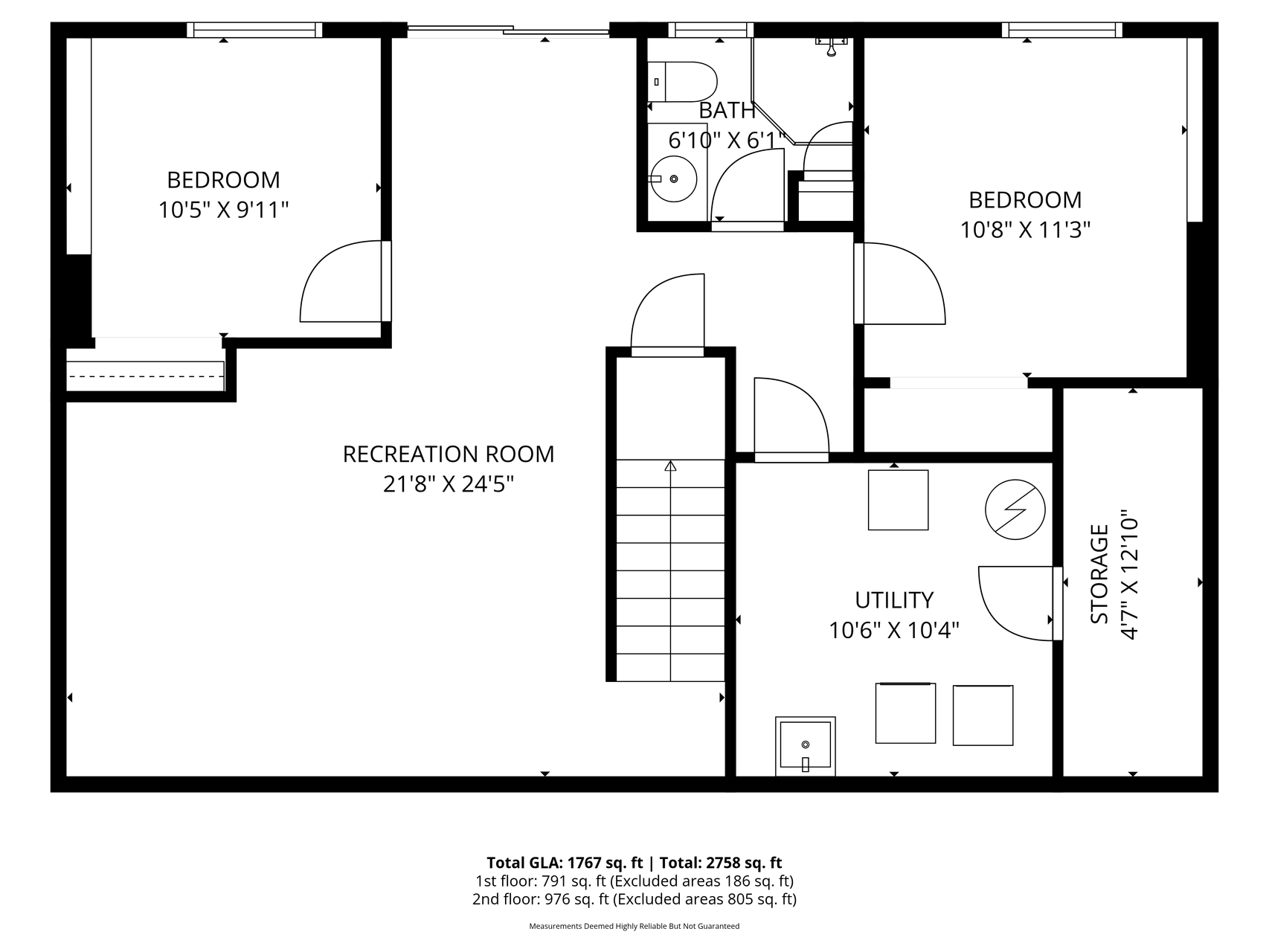 Lower level floor plan