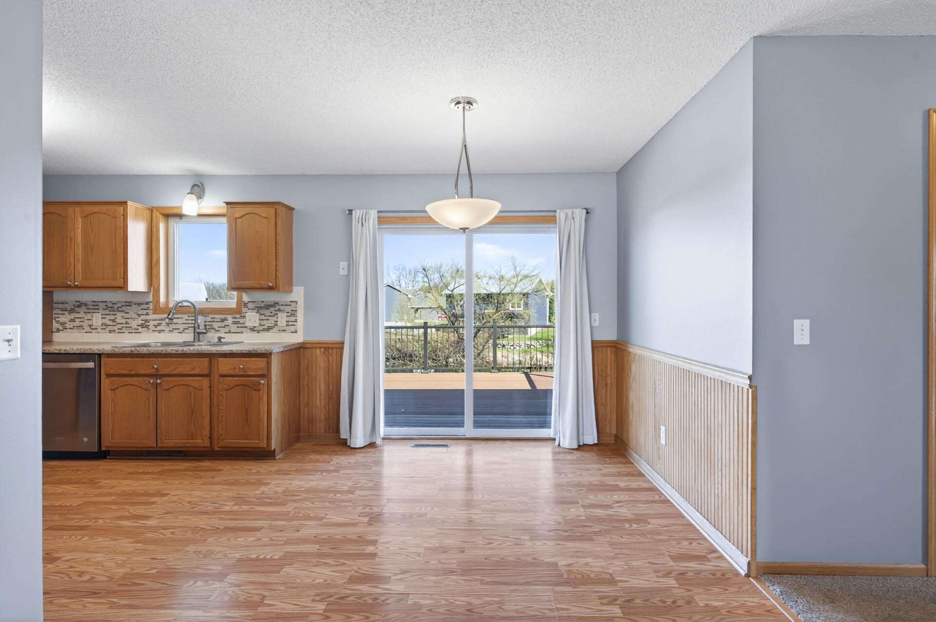 Dining area with access to deck