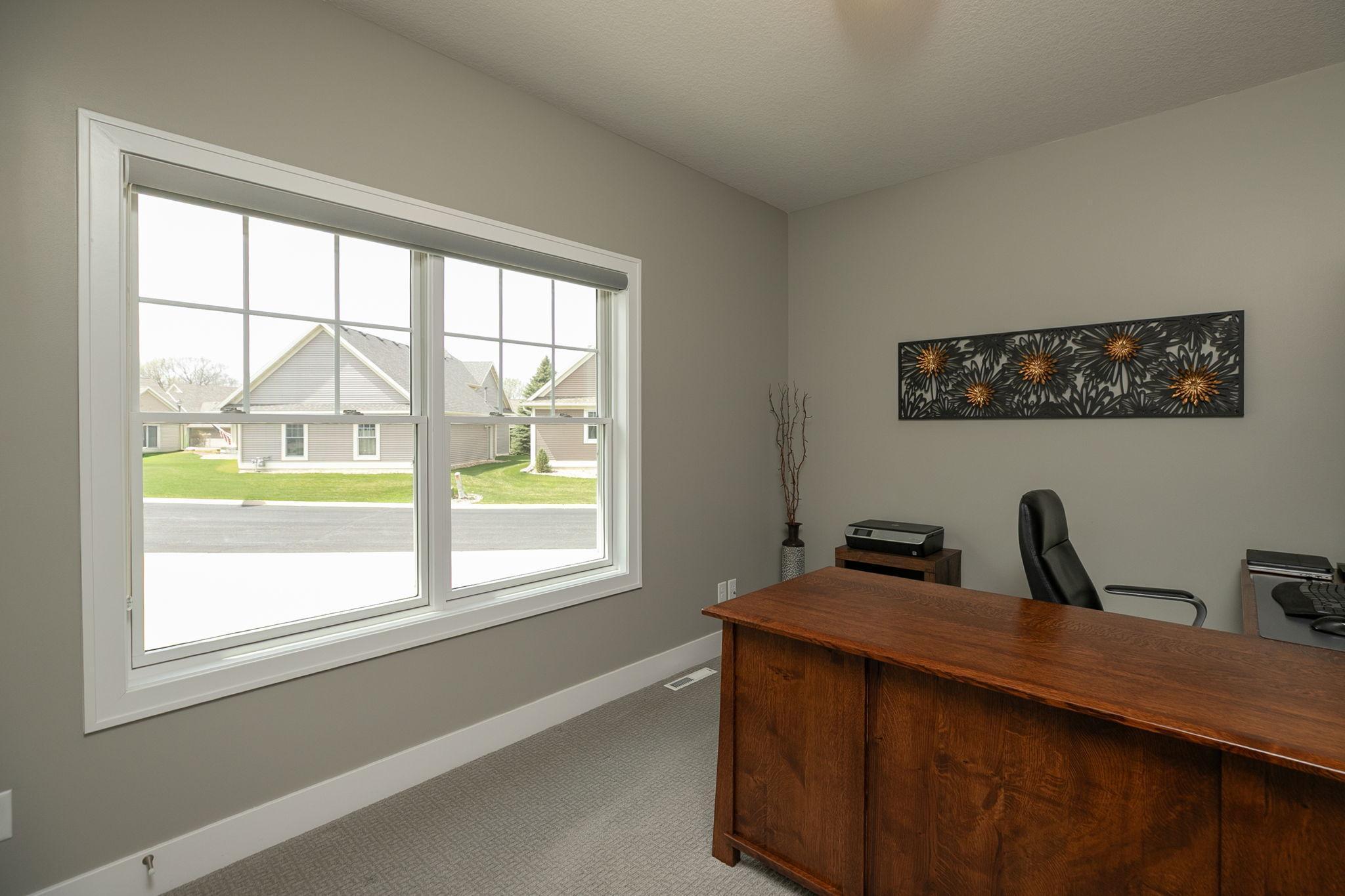 Second main floor bedroom used as an office