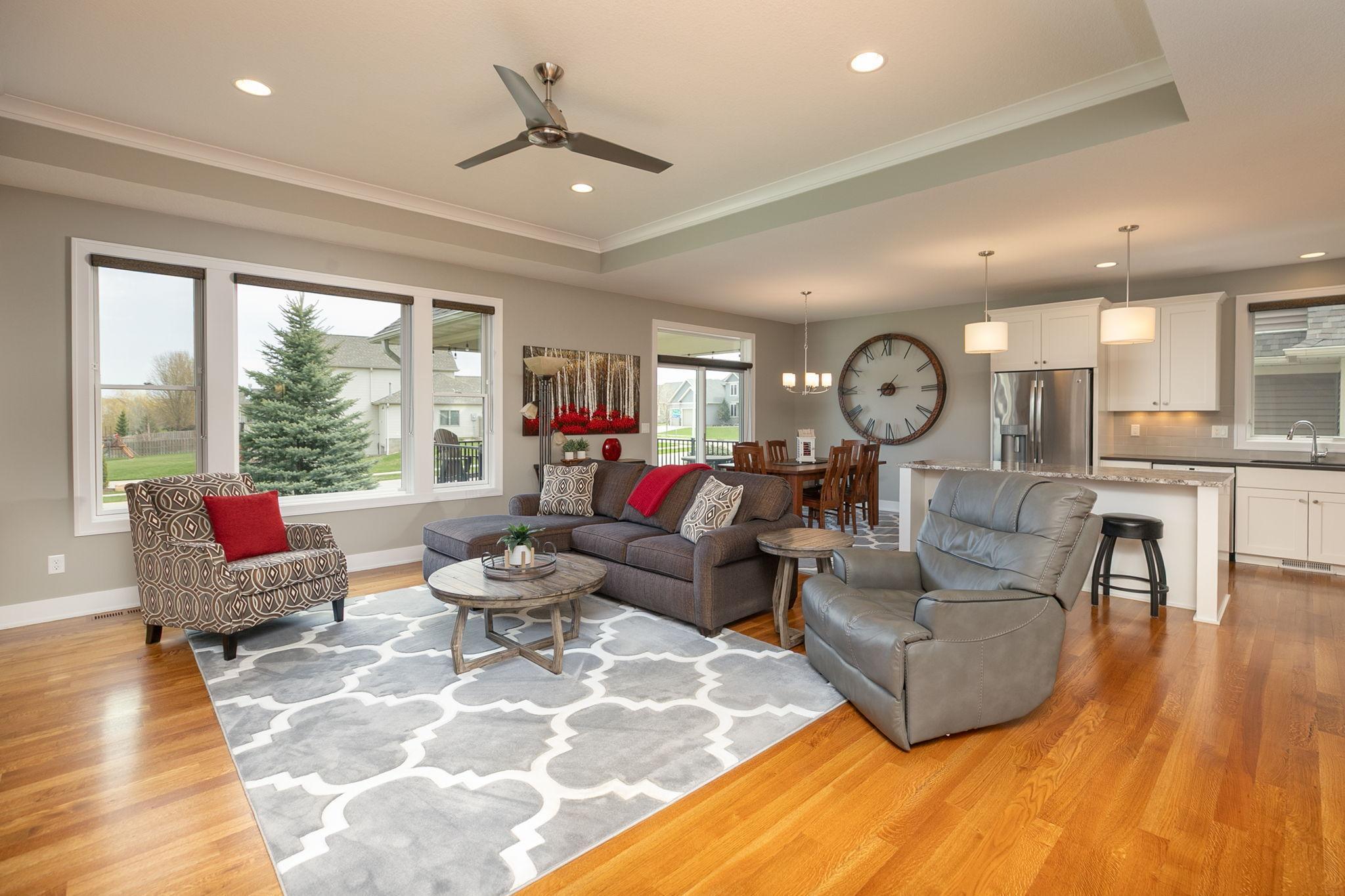 White oak flooring through the main living area