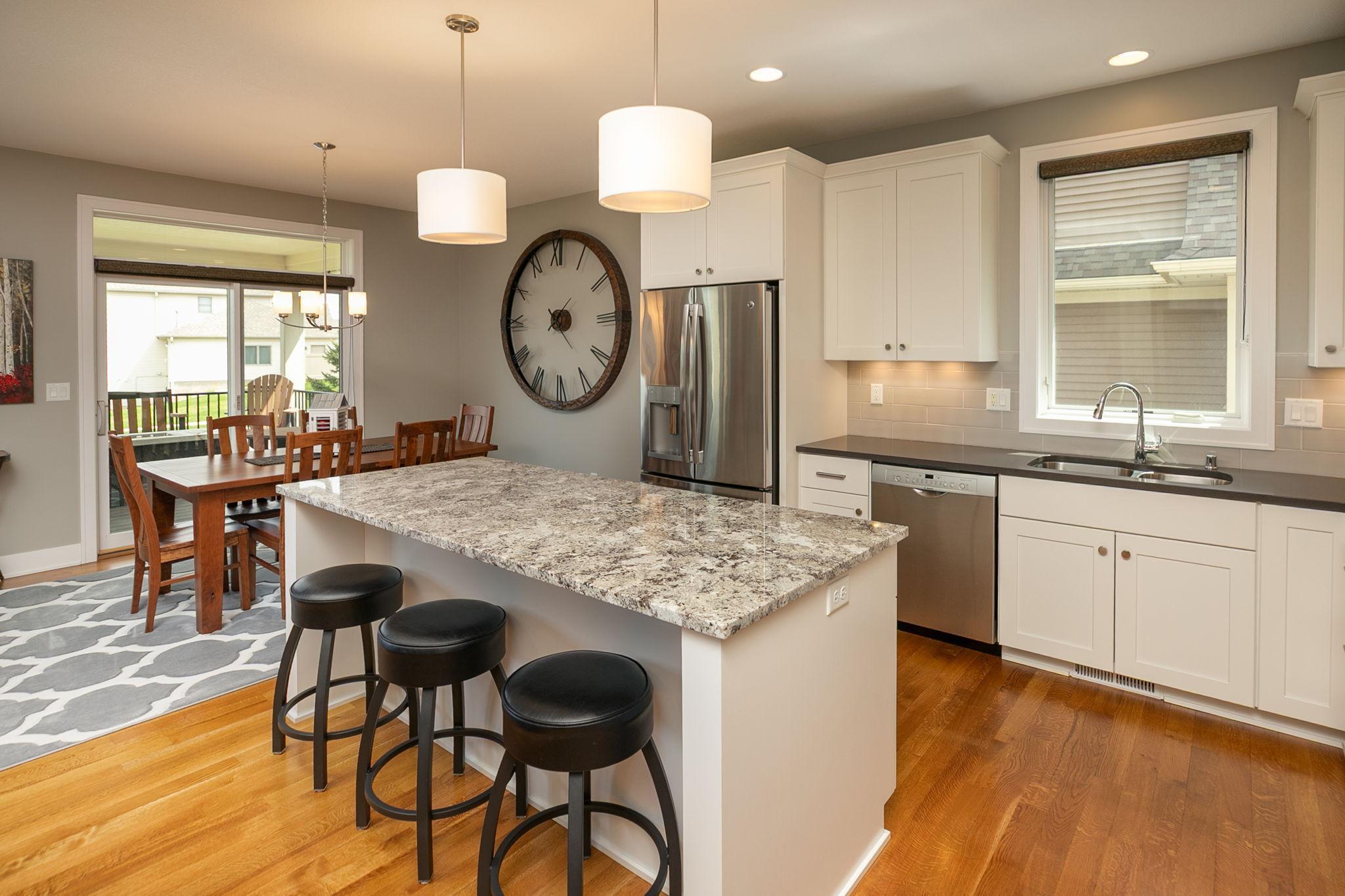 Window above the sink brings in more natural light