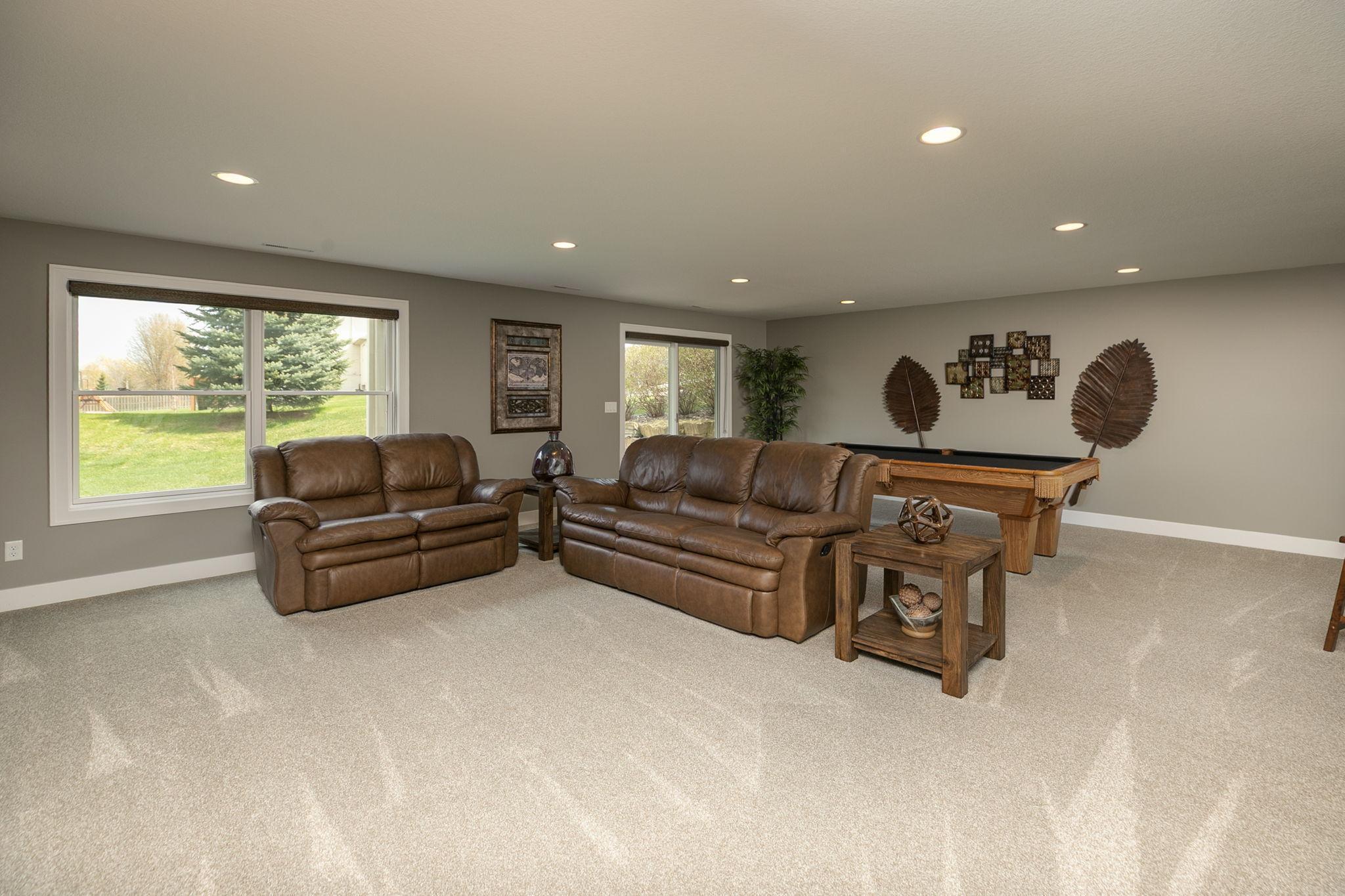 Game area located near the patio door