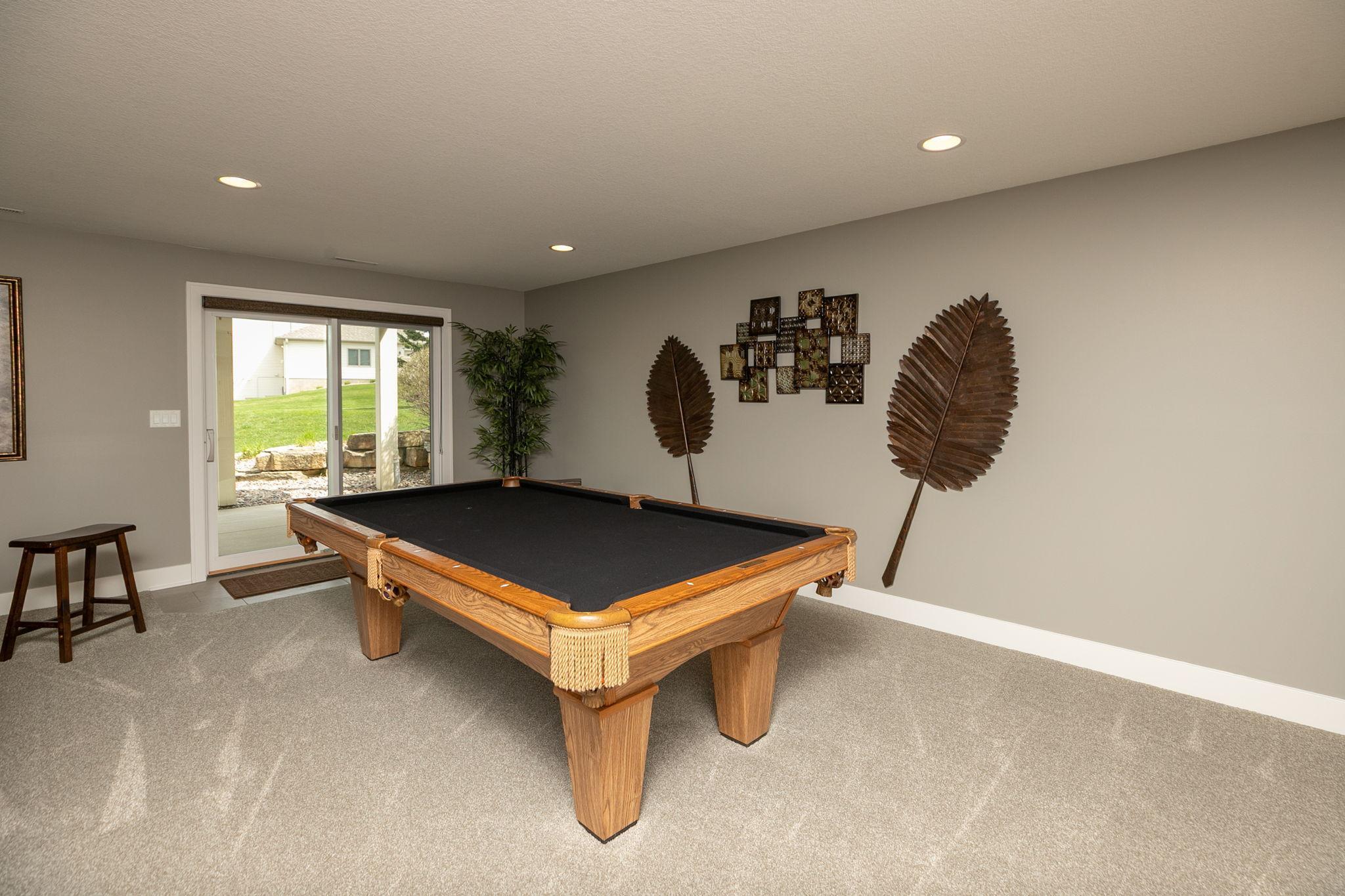 Plenty of room for the pool table or a bar area