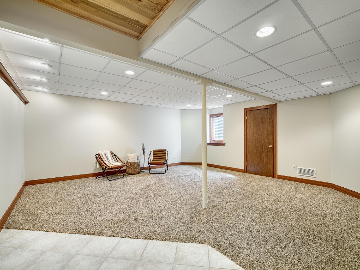 The finished lower level with an egress window expands your living options even further, perfect for a media room, playroom, or flex space to suit your lifestyle.