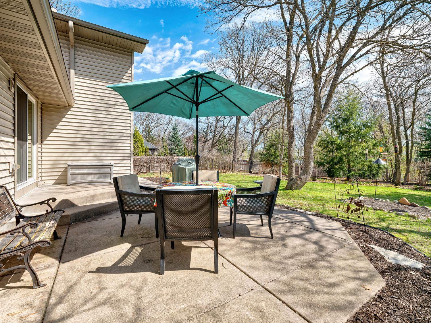 Enjoy grilling and soaking up the outdoors on this private patio.