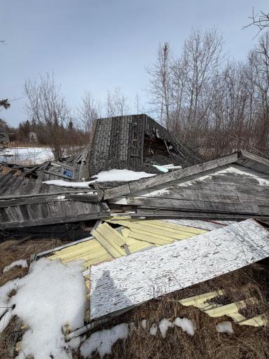 Collapsed garage