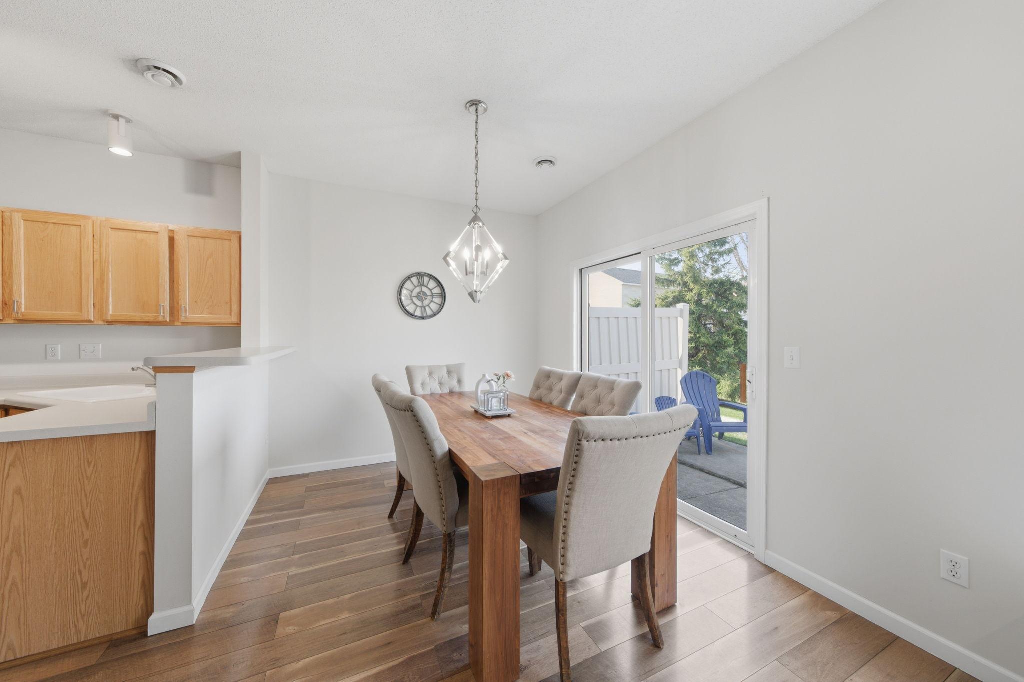 Separate dining spaced to patio