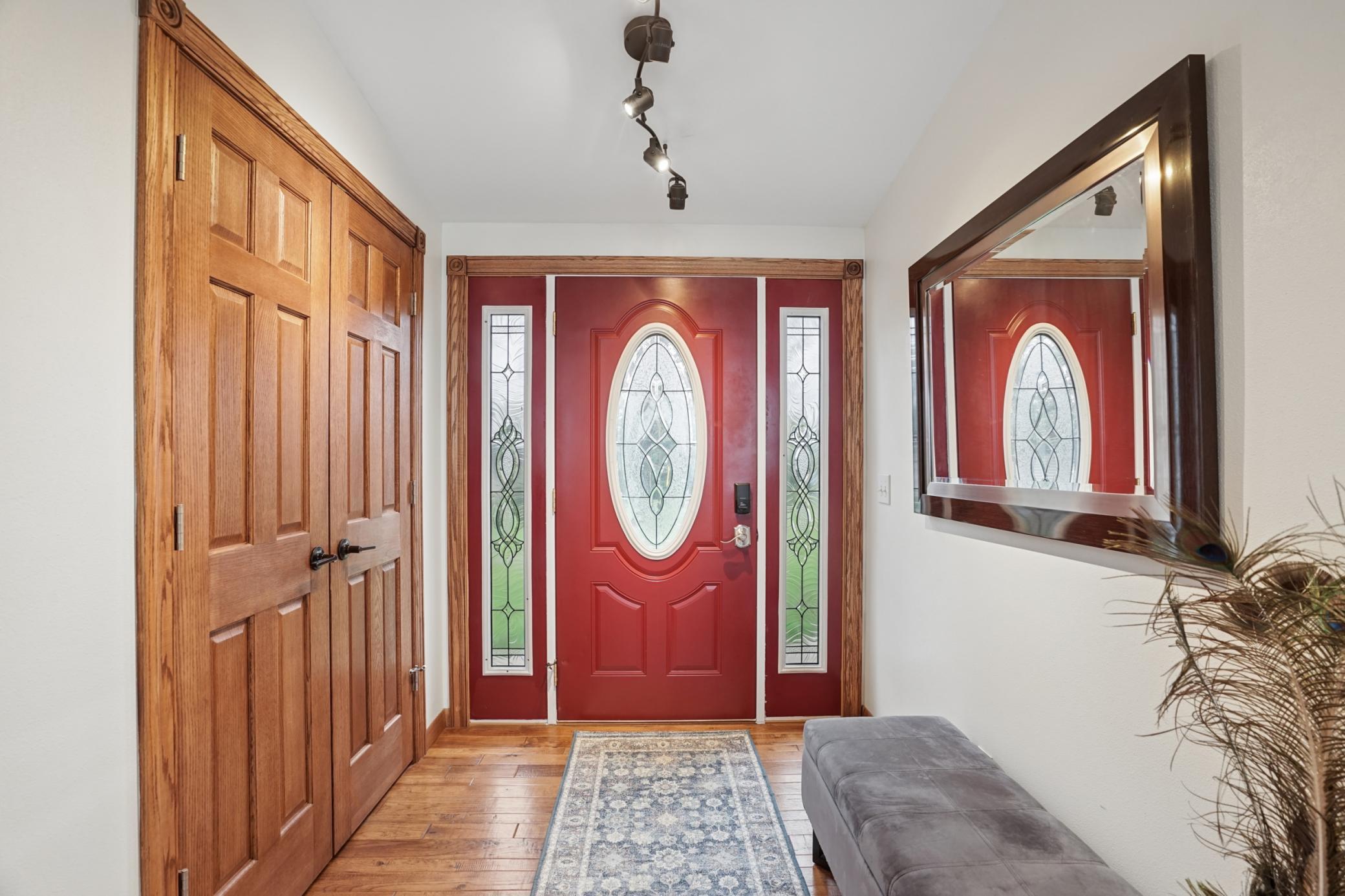 A spacious coat closet can be found in the front entryway.