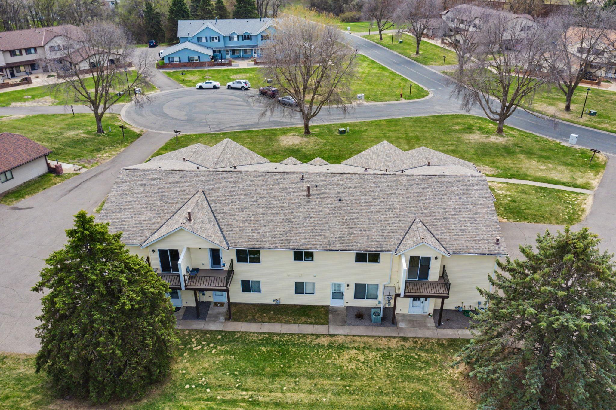 One more aerial from the greenspace side of the home