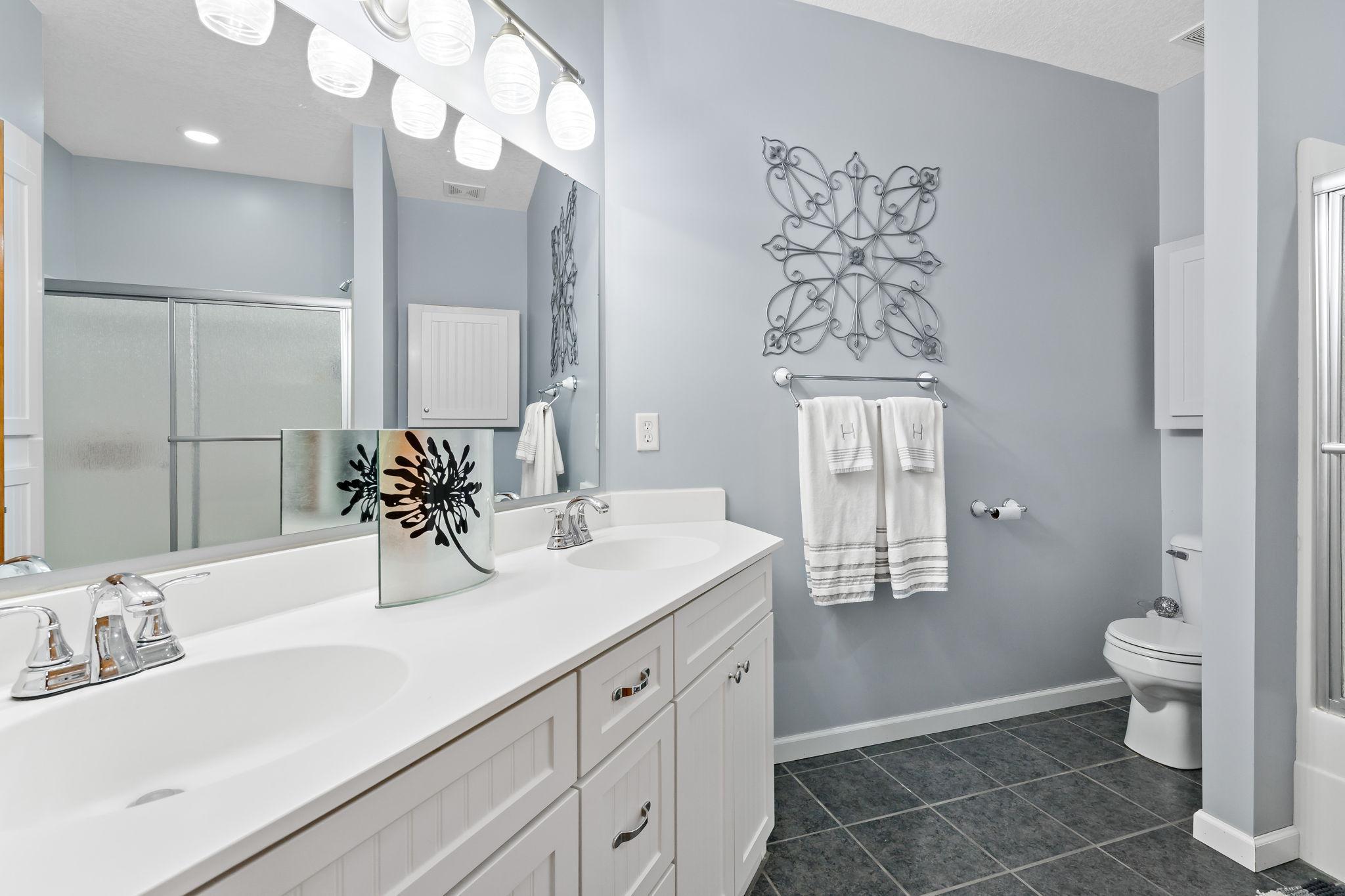 Lower level full bathroom.