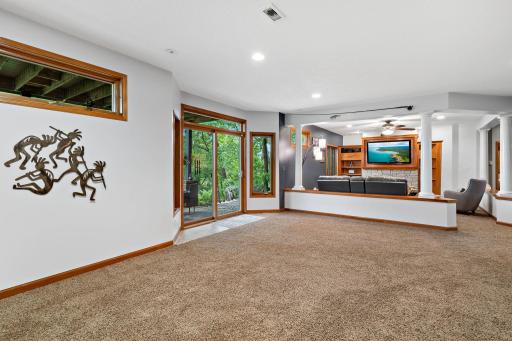 Large extra space for a pool table, ping pong, or a poker table!