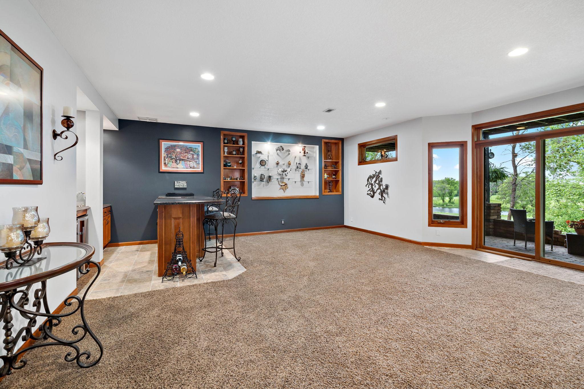 Perfect area for a pool table!