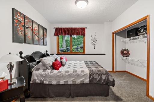 Lower level bedroom has great size for anyone.