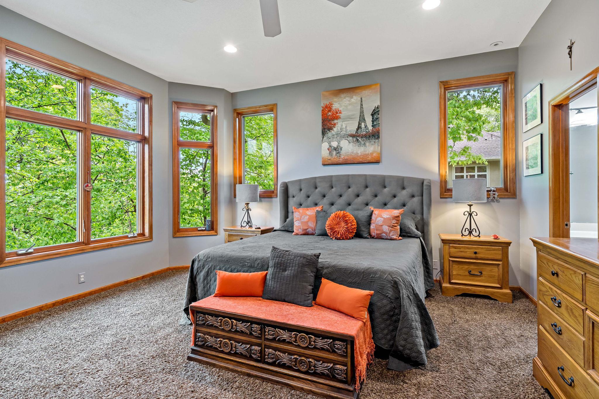 Large comfortable primary suite.
