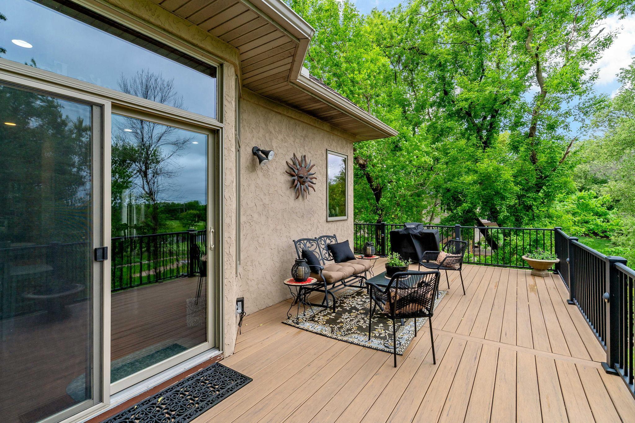 Tons of room to relax on your back deck and peaceful setting!