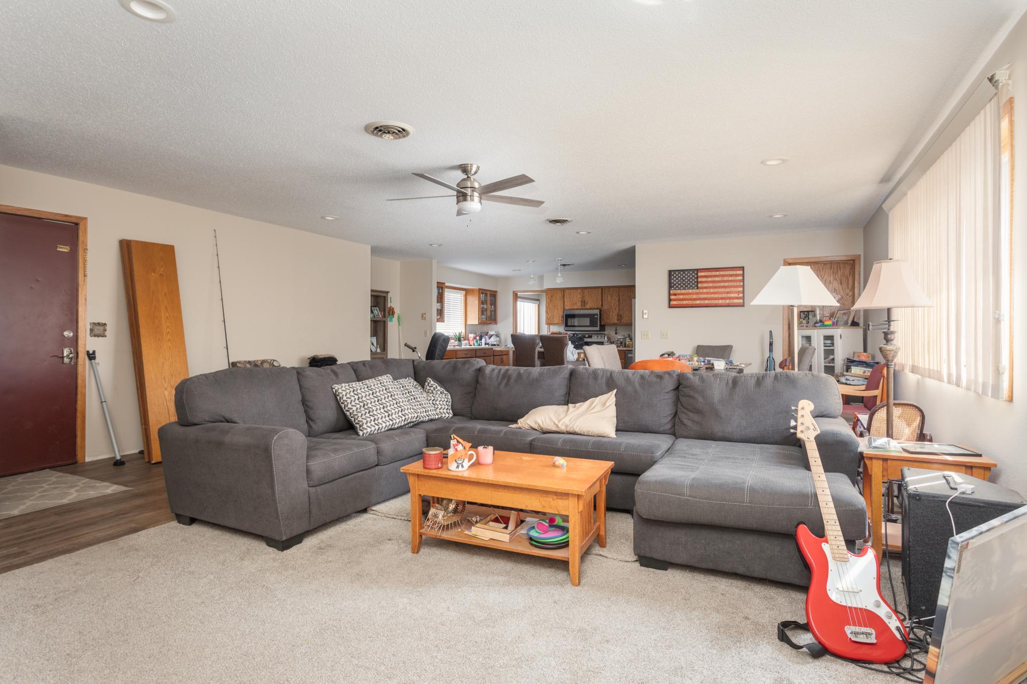 Family room of the 4 bedroom unit