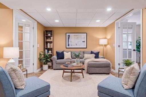 Lower level sitting room (virtually staged)