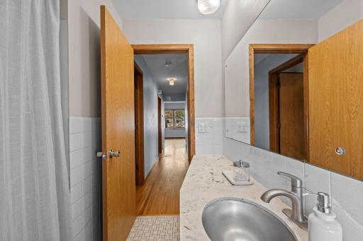 Bathroom to hallway view