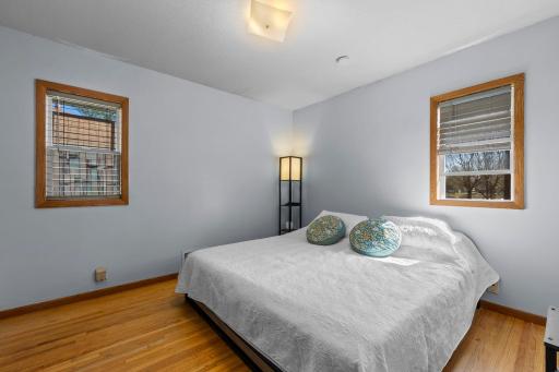 One of three bedrooms on the main floor