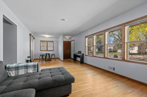 Living room with newer windows