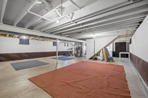 Unfinished basement for future expansion