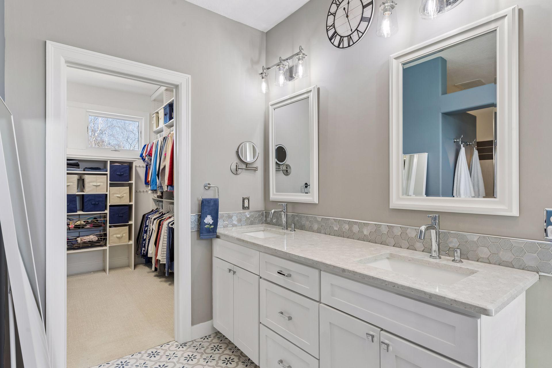 Primary bath with double sinks
