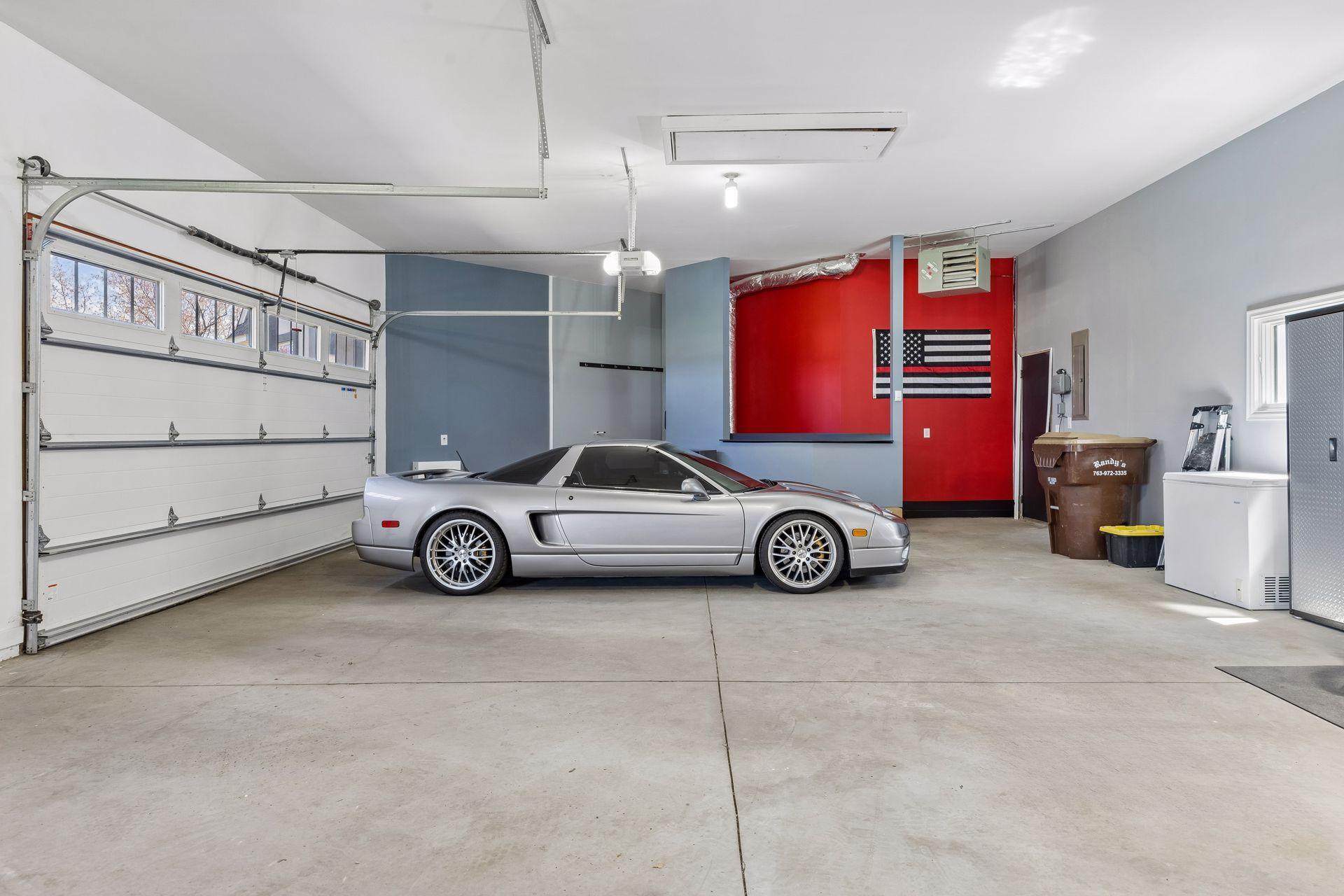 Oversized four car garage. Finished, insulated, heated. You know you want it!