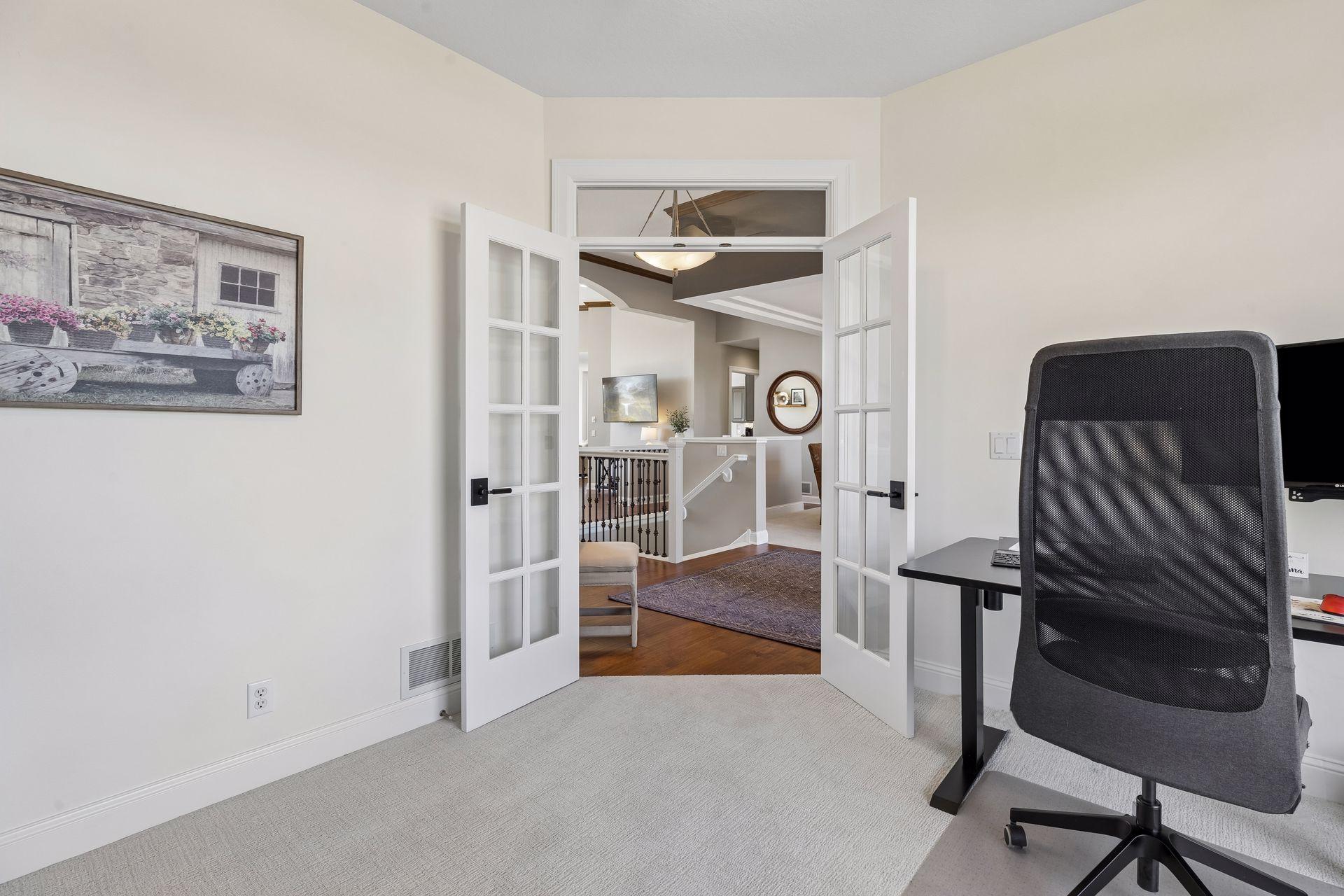 Office with French Doors