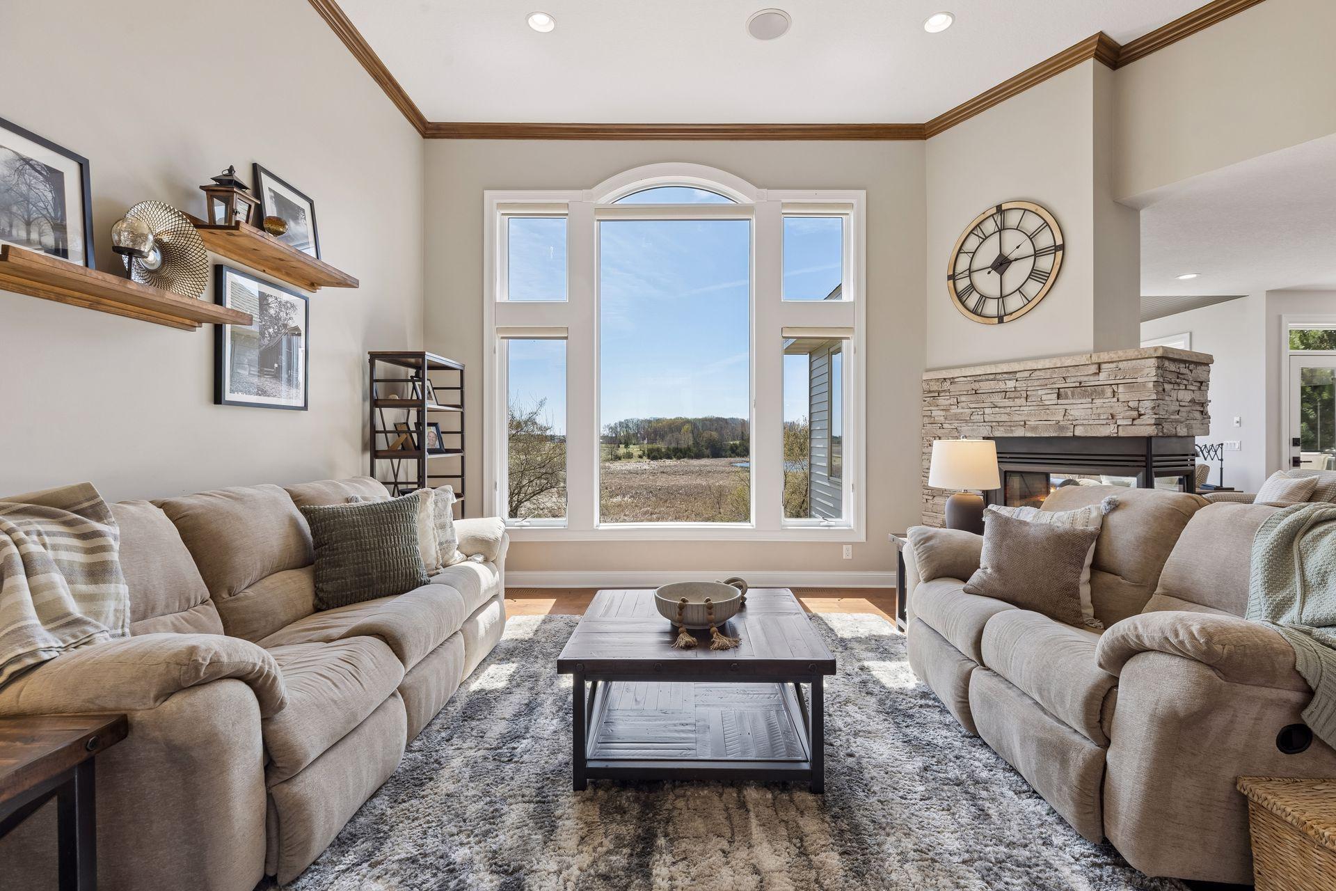 Living room with spectacular views