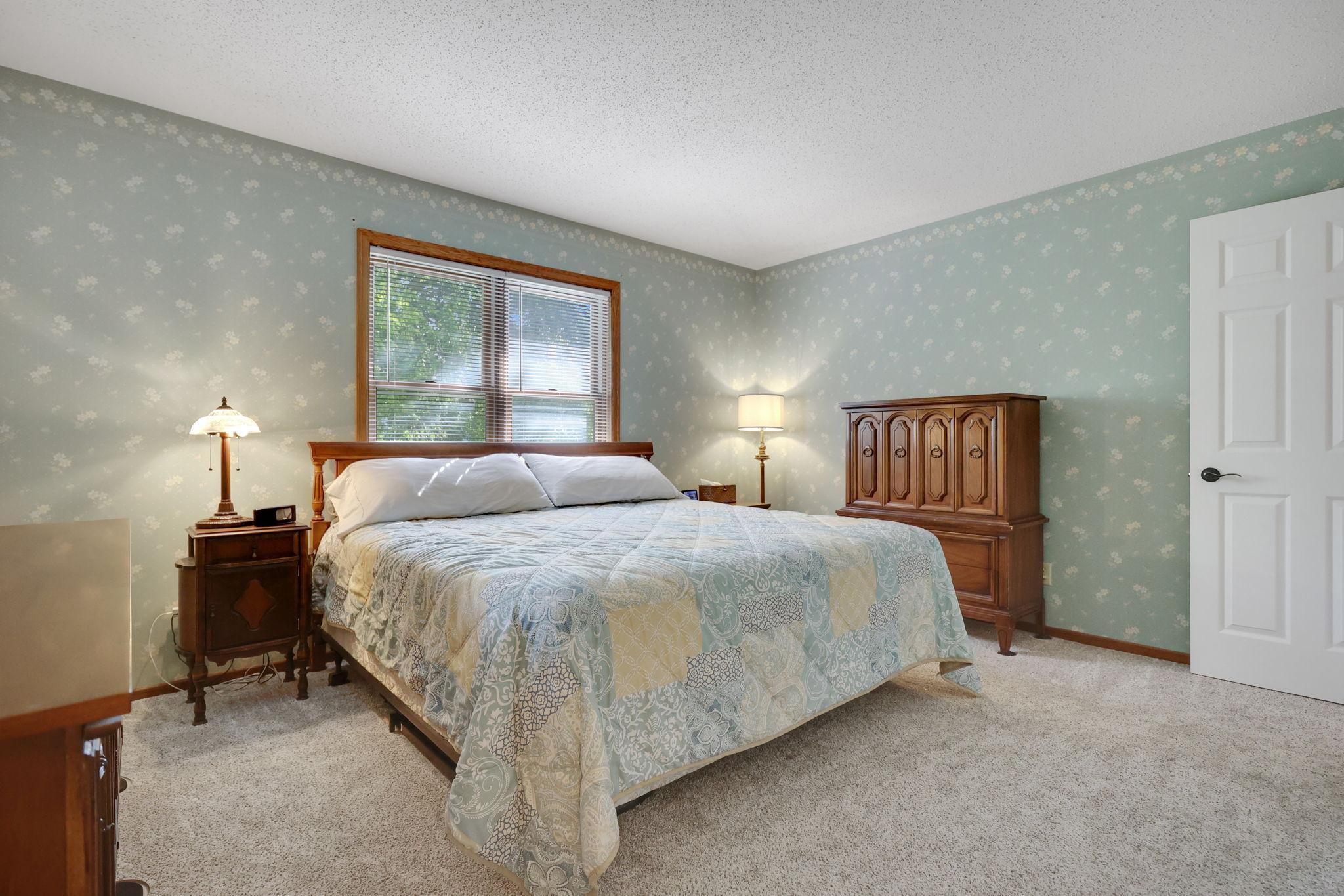 Primary ensuite with new carpet.