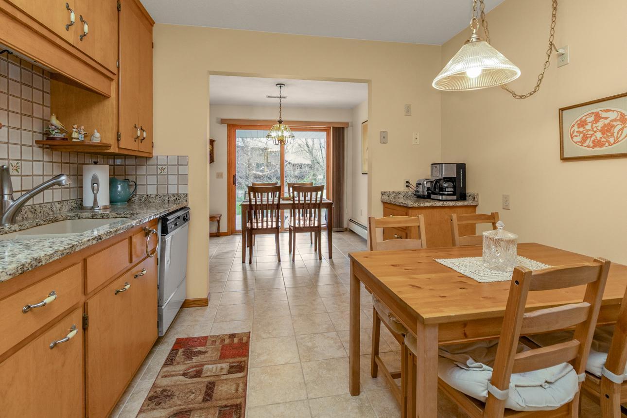 Dining area leads to a welcoming patio