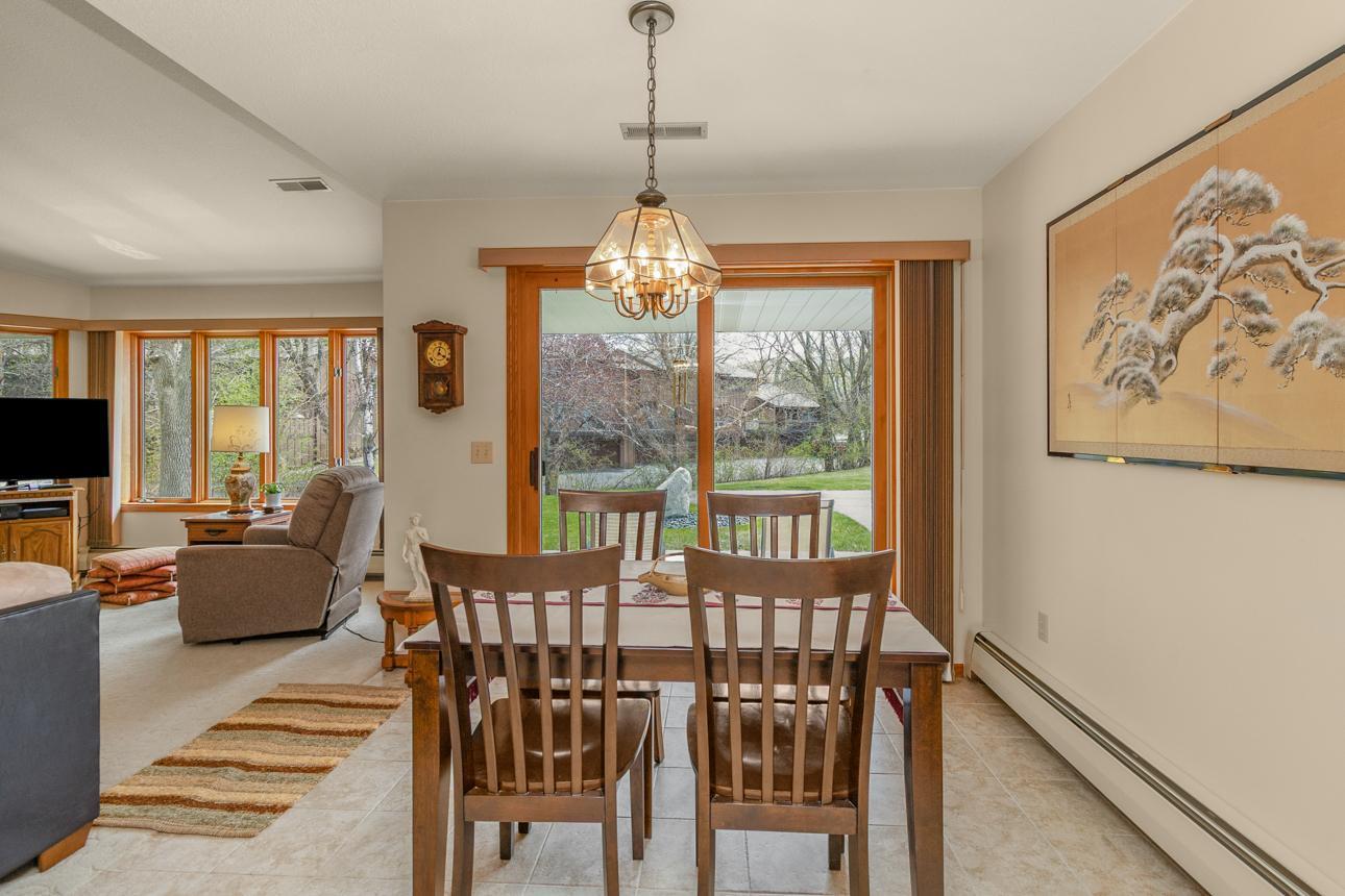 Spacious dining area