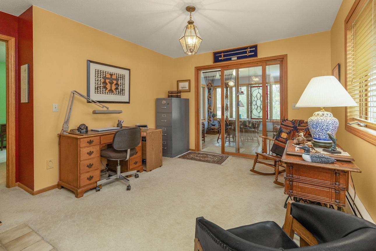 Office area next to the sunroom
